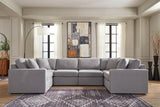 Modmax Granite 6-Piece Performance Fabric Sectional by Ashley at Eve Furniture