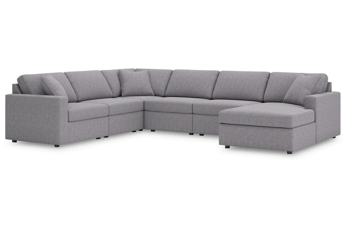 Modmax Granite 6-Piece Performance Fabric Sectional by Ashley at Eve Furniture