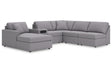 Modmax Granite 6-Piece Sectional with LAF Chaise by Ashley at Eve Furniture