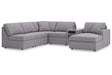 Modmax Granite 6-Piece Sectional with RAF Chaise by Ashley at Eve Furniture