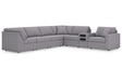 Modmax Granite 7-Piece Performance Fabric Sectional by Ashley at Eve Furniture