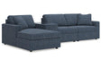Modmax Ink 4-Piece Sectional with LAF Chaise by Ashley at Eve Furniture