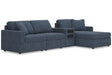 Modmax Ink 4-Piece Sectional with RAF Chaise by Ashley at Eve Furniture