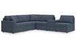 Modmax Ink 6-Piece Performance Fabric Modular Sectional by Ashley at Eve Furniture