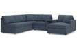Modmax Ink 6-Piece Sectional with RAF Chaise by Ashley at Eve Furniture
