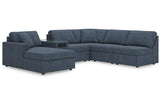 Modmax Ink 6-Piece Sectional with LAF Chaise by Ashley at Eve Furniture