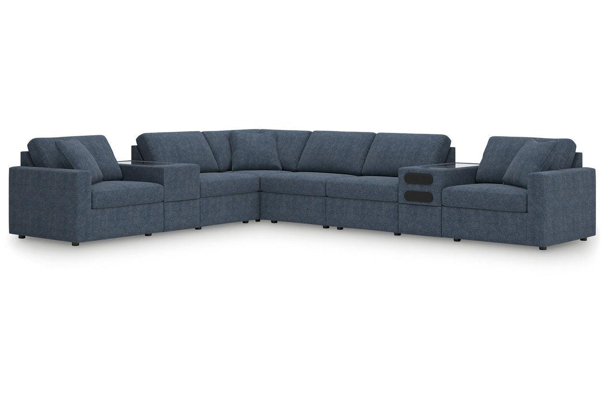 Modmax Ink 8-Piece Performance Fabric Sectional by Ashley at Eve Furniture