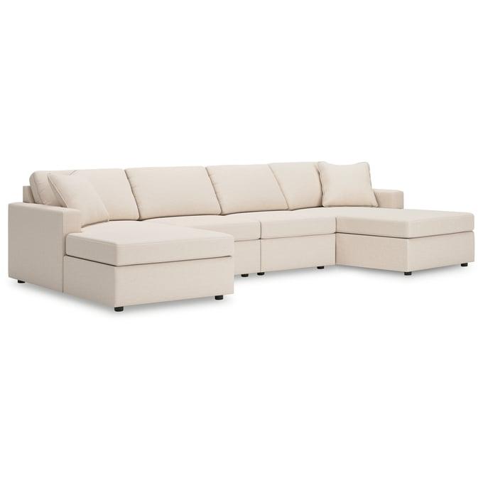 Modmax Oyster 4-Piece Sectional with Chaise by Ashley at Eve Furniture