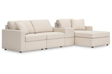 Modmax Oyster 4-Piece Sectional with Chaise by Ashley at Eve Furniture