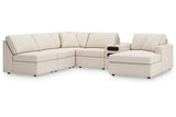 Modmax Oyster 6-Piece Sectional with Chaise by Ashley at Eve Furniture