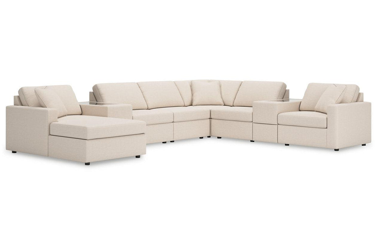 Modmax Oyster 8-Piece Sectional with Chaise by Ashley at Eve Furniture