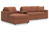 Modmax Spice 4-Piece Sectional with Chaise by Ashley at Eve Furniture