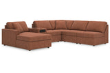 Modmax Spice 6-Piece Sectional with Chaise by Ashley at Eve Furniture