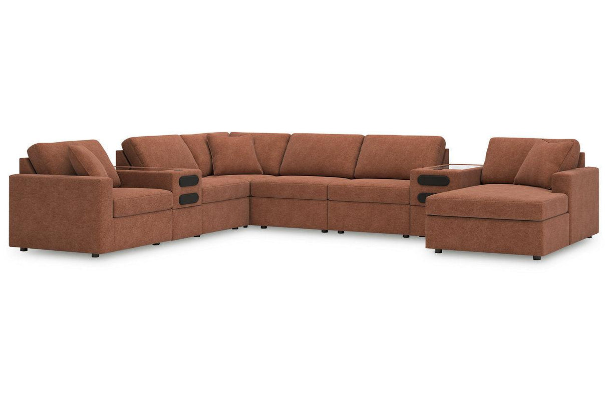 Modmax Spice 8-Piece Sectional with Audio System and Chaise by Ashley at Eve Furniture