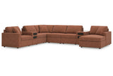Modmax Spice 8-Piece Sectional with Audio System and Chaise by Ashley at Eve Furniture