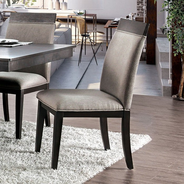 Modoc Espresso/Beige Side Chair Set of 2