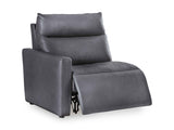 ModZ Blue 2-Piece Power Reclining Sectional Loveseat by Ashley at Eve Furniture