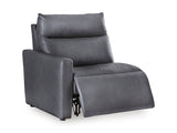 ModZ Blue 3-Piece Power Sectional Reclining Sofa by Ashley at Eve Furniture