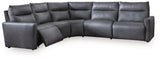 ModZ Blue 5-Piece Power Reclining Sectional