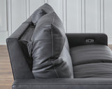 ModZ Blue 7-Piece Power Reclining Sectional with Audio Consoles