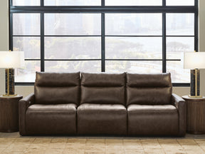 ModZ Chocolate 3-Piece Power Sectional Reclining Sofa by Ashley at Eve Furniture