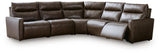 ModZ Chocolate 5-Piece Power Reclining Sectional by Ashley at Eve Furniture