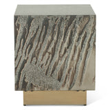 Mojave 20" Side Table in Desert Patina with Brass Base by Home Trends & Design at Eve Furniture