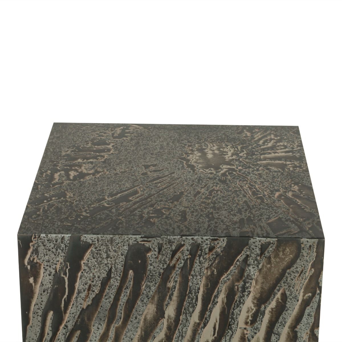 Mojave 20" Side Table in Desert Patina with Brass Base by Home Trends & Design at Eve Furniture