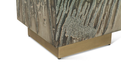 Mojave 20" Side Table in Desert Patina with Brass Base by Home Trends & Design at Eve Furniture