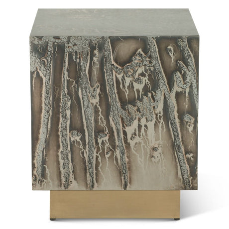 Mojave 20" Side Table in Desert Patina with Brass Base by Home Trends & Design at Eve Furniture