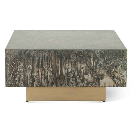 Mojave 35" Coffee Table in Desert Patina with Brass Base by Home Trends & Design at Eve Furniture