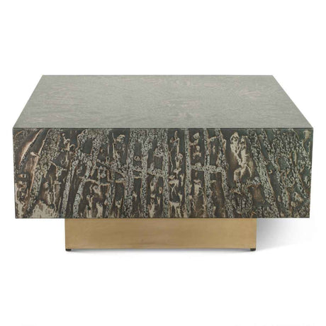 Mojave 35" Coffee Table in Desert Patina with Brass Base by Home Trends & Design at Eve Furniture