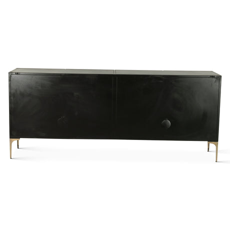 Mojave 83" Four Door Buffet in Desert Patina with Brass Base by Home Trends & Design at Eve Furniture
