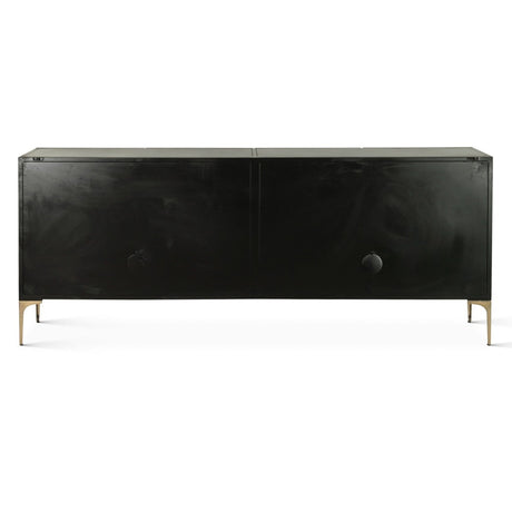 Mojave 83" Four Door Buffet in Desert Patina with Brass Base by Home Trends & Design at Eve Furniture