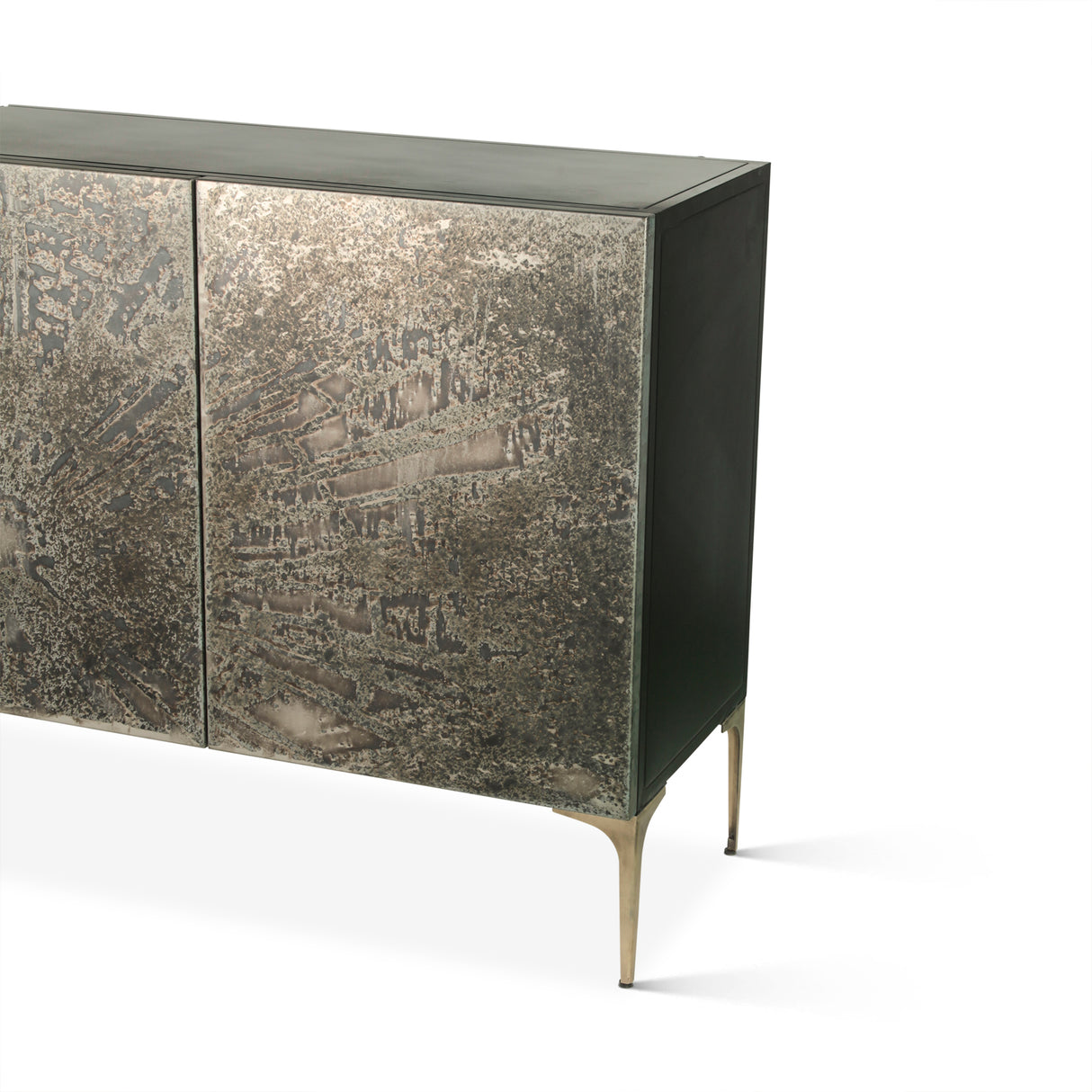 Mojave 83" Four Door Buffet in Desert Patina with Brass Base by Home Trends & Design at Eve Furniture
