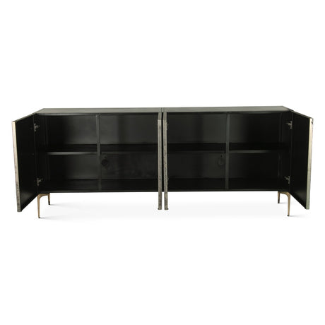 Mojave 83" Four Door Buffet in Desert Patina with Brass Base by Home Trends & Design at Eve Furniture