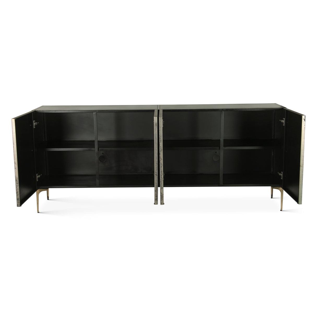 Mojave 83" Four Door Buffet in Desert Patina with Brass Base by Home Trends & Design at Eve Furniture