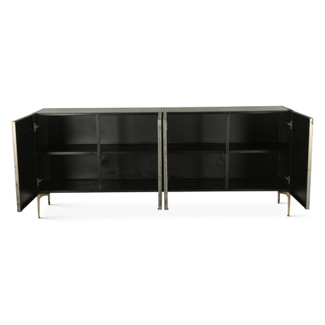 Mojave 83" Four Door Buffet in Desert Patina with Brass Base by Home Trends & Design at Eve Furniture