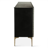 Mojave 83" Four Door Buffet in Desert Patina with Brass Base by Home Trends & Design at Eve Furniture