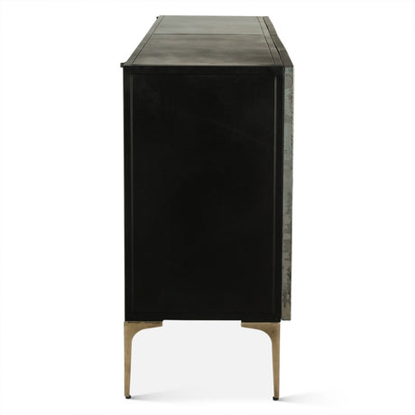 Mojave 83" Four Door Buffet in Desert Patina with Brass Base by Home Trends & Design at Eve Furniture
