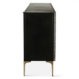 Mojave 83" Four Door Buffet in Desert Patina with Brass Base by Home Trends & Design at Eve Furniture