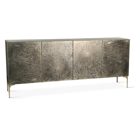 Mojave 83" Four Door Buffet in Desert Patina with Brass Base by Home Trends & Design at Eve Furniture