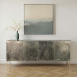 Mojave 83" Four Door Buffet in Desert Patina with Brass Base by Home Trends & Design at Eve Furniture