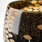 Mojave Small Black and Gold Detail Glass Vase by Mercana at Eve Furniture
