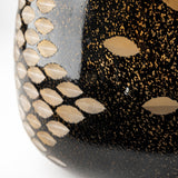 Mojave Small Black and Gold Detail Glass Vase by Mercana at Eve Furniture
