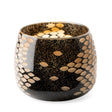 Mojave Small Black and Gold Detail Glass Vase by Mercana at Eve Furniture