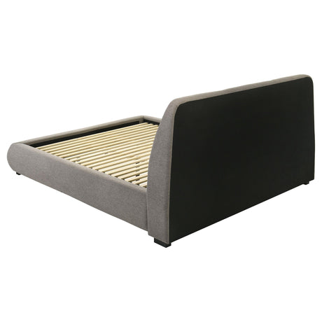 Mokena Taupe 46-inch Upholstered Eastern King Platform Bed by Coaster at Eve Furniture