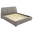 Mokena Taupe 46-inch Upholstered Eastern King Platform Bed by Coaster at Eve Furniture