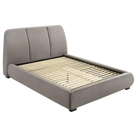 Mokena Taupe 46-inch Upholstered Queen Platform Bed by Coaster at Eve Furniture