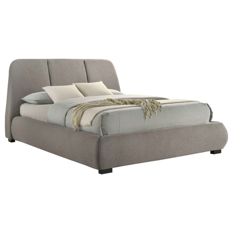 Mokena Taupe 46-inch Upholstered Queen Platform Bed by Coaster at Eve Furniture